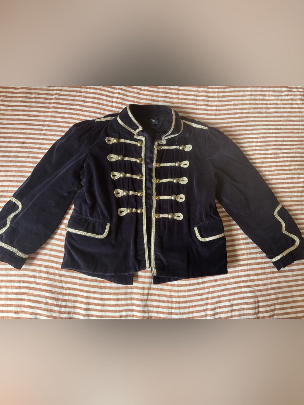 Gap kids velvet band military jacket size 5